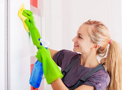 After builders cleaning in a Tufnellpark home after renovation