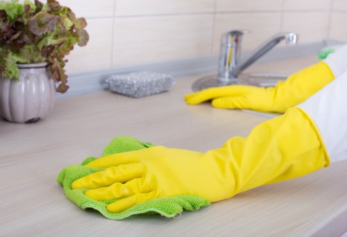 Local cleaning team working in a flat with access challenges in Tufnell Park