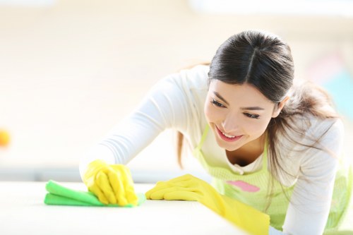Local cleaning team working in a Tufnellpark flat after building works