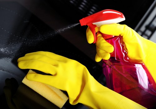 Local cleaner preparing a kitchen and bathroom for one off cleaning in Tufnellpark