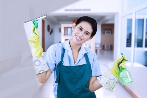 Detailed local cleaning team working in a Tufnellpark property