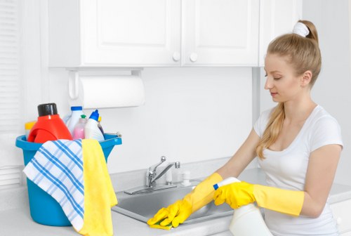 Local carpet cleaner treating stains in a Tufnell Park flat